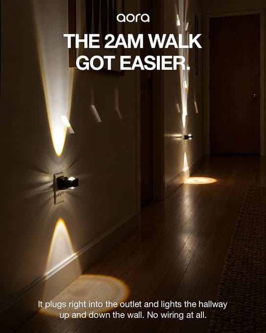 Aoraglow image ad: The 2am walk got easier